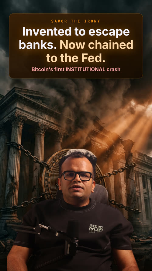 Built to escape central banks. Now it moves on the Fed's every word.